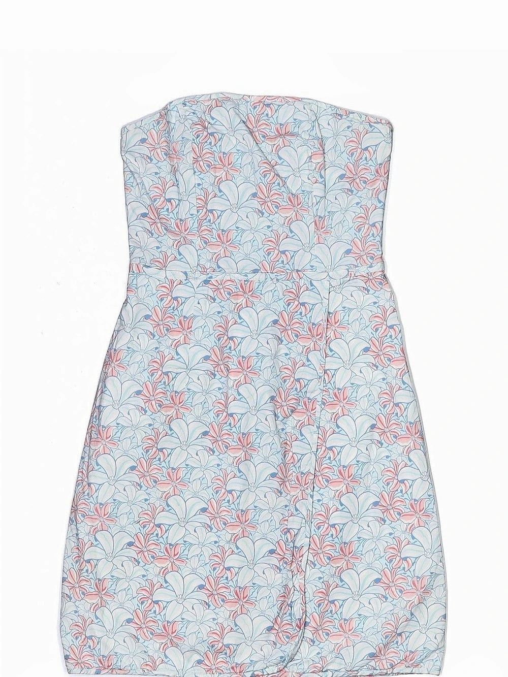Vineyard Vines Floral Strapless Mini Dress Blue & Pink Small / Size 0